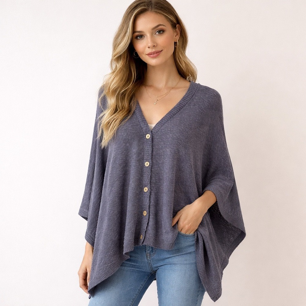 J Jill Cardigan Poncho Sweater Size Small Medium Large NEW Cozy‎ Oversized Layer